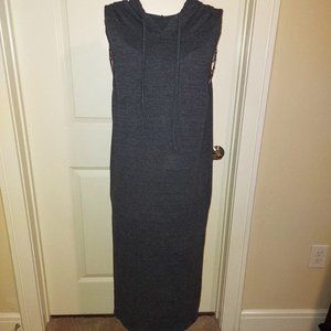 Dark Gray Hooded Dress